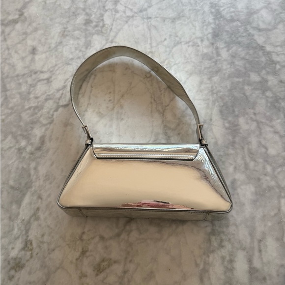 Zara Metallic Silver Shoulder Bag - Picture 2 of 4